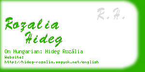 rozalia hideg business card