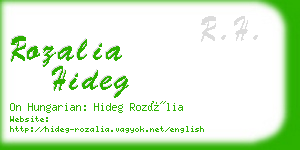 rozalia hideg business card